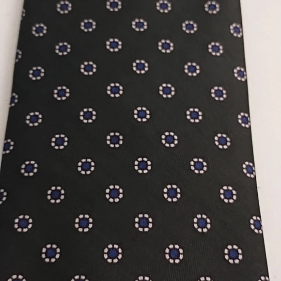 Exrta Long Handsewn Tie Robert Talbott The Shirt Broker Forest Green Navy Tan - Picture 2 of 6